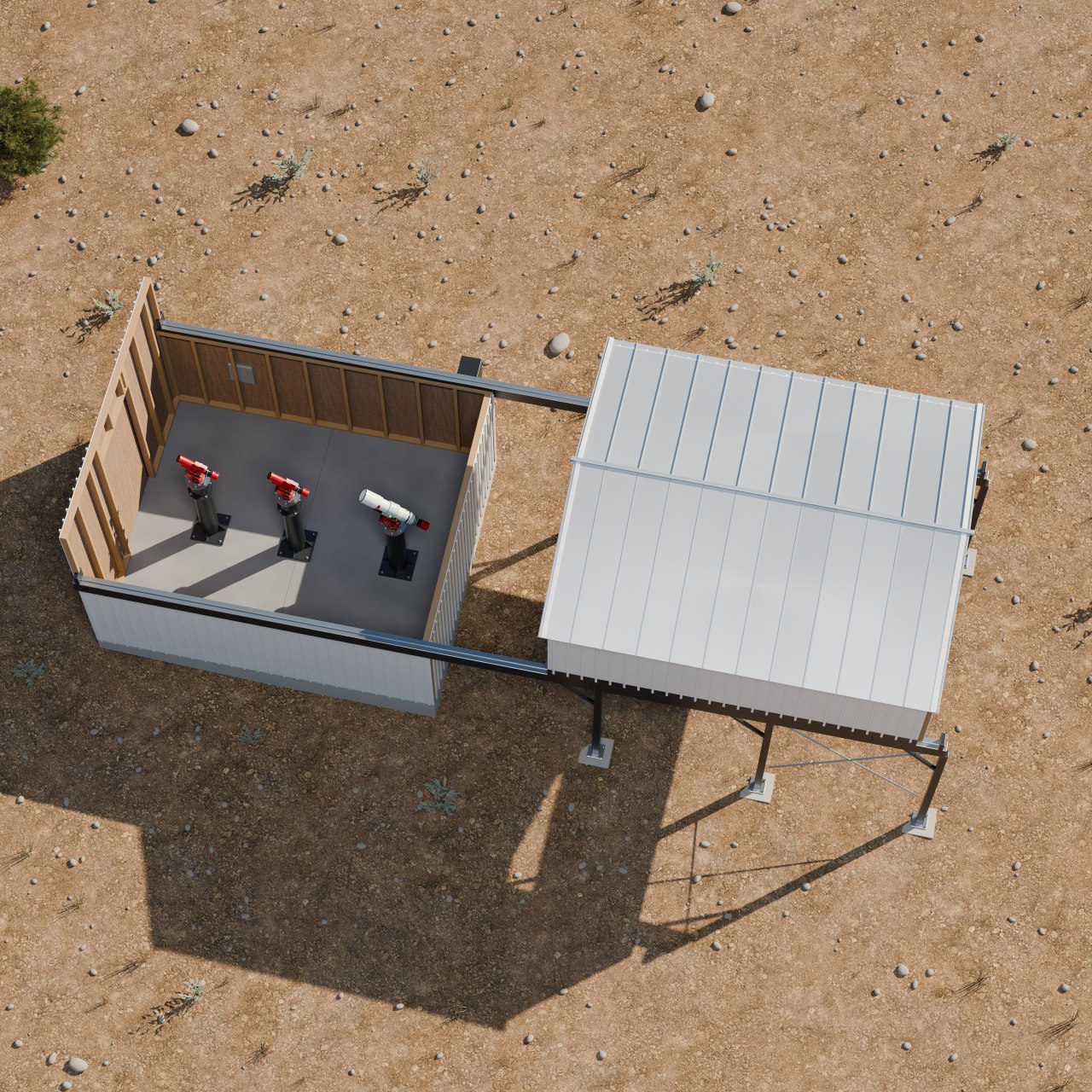 Layout for one 48-inch pier and two 36-inch piers